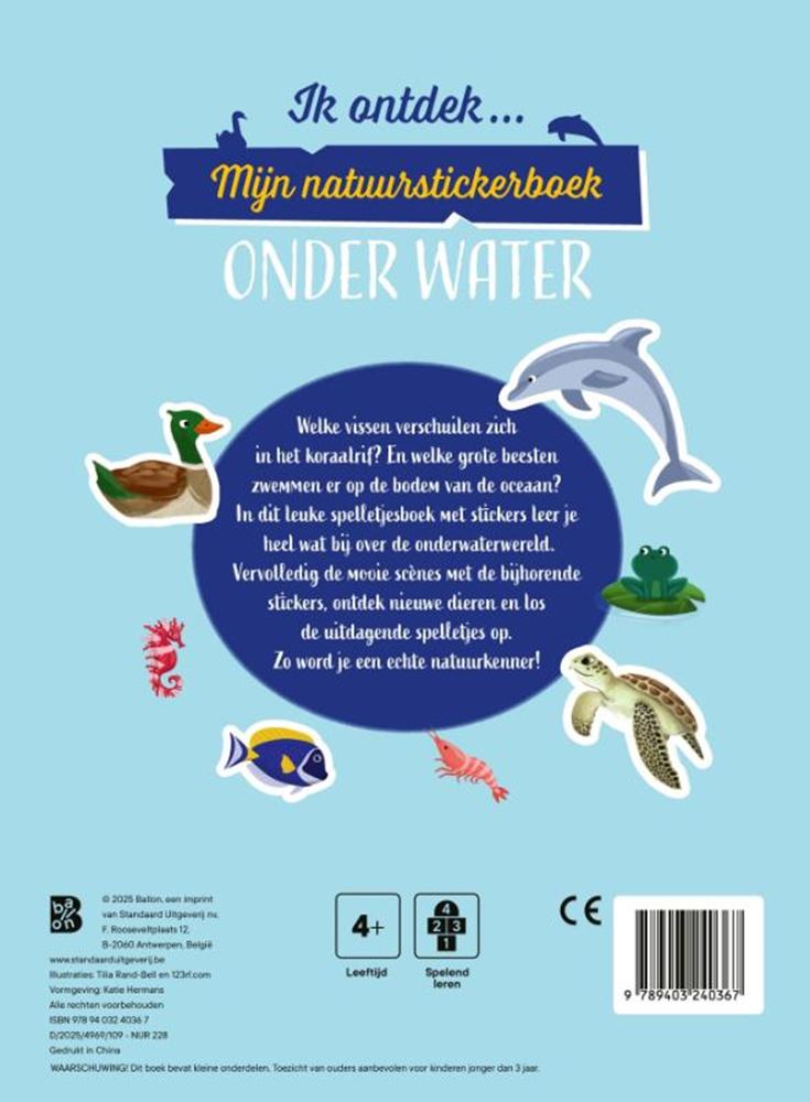 Standaard uitgeverij mijn natuurstickerboek - onder water