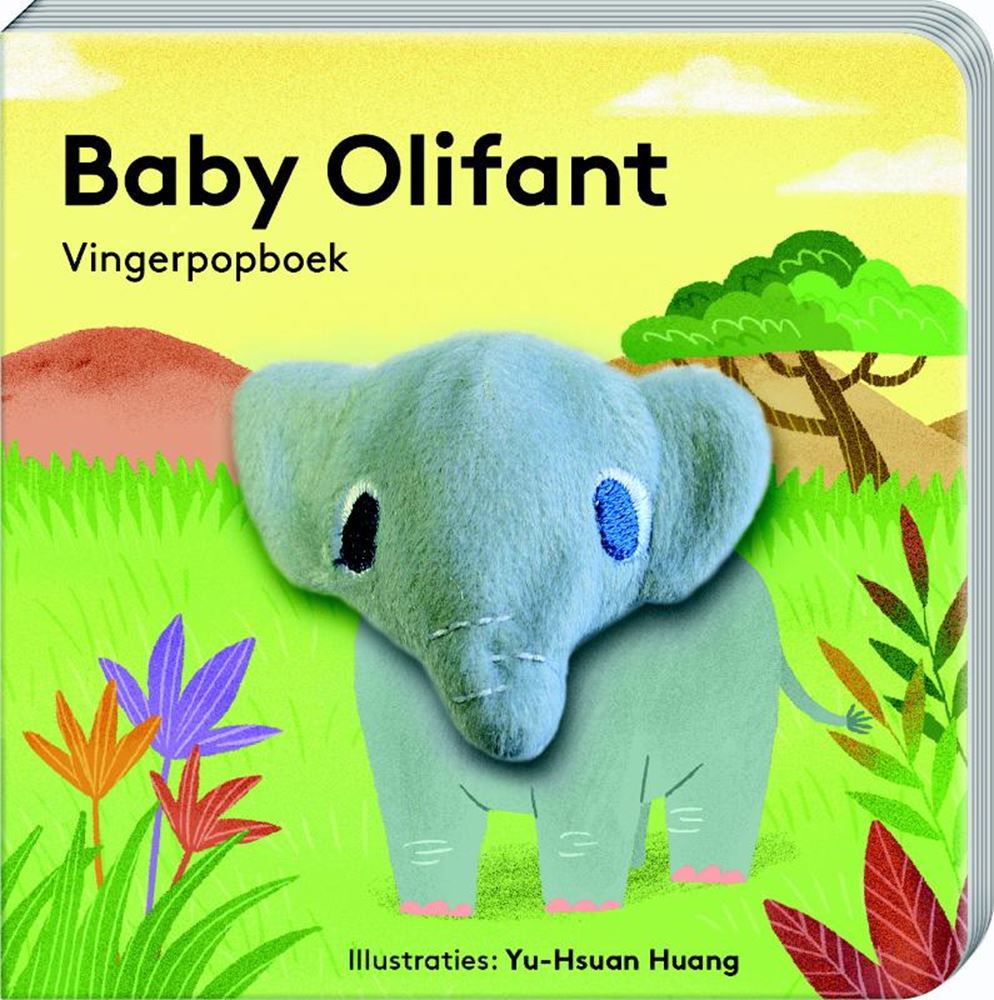Vingerpopboekje: baby olifant 2+