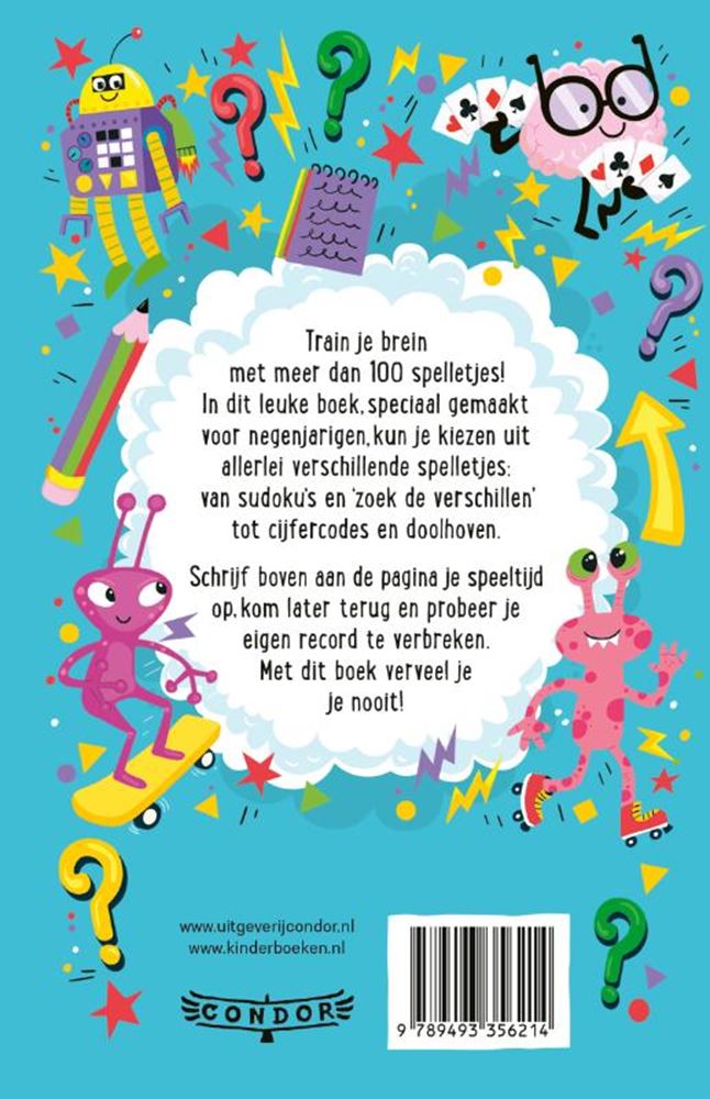 Wpg uitgevers braingames voor 9-jarigen spelletjesboek