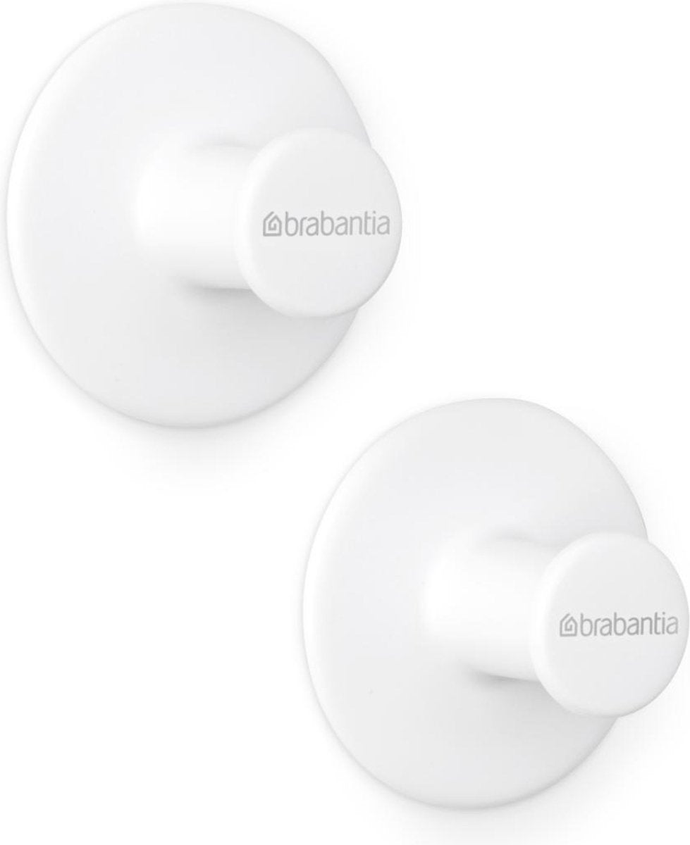Brabantia Renew Handtuchhaken, 2er-Set – weiß | 2 Stück