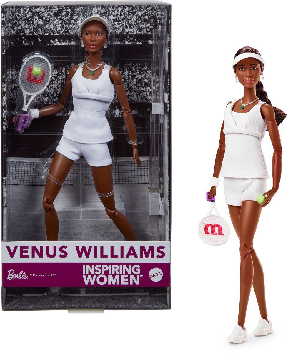 Barbie signature inspirerende vrouwen - venus williams modepop