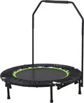 Tunturi fitness trampoline - opvouwbaar - 104cm springoppervlak - inclusief beschermrand handgrip - incl. gratis fitnessapp
