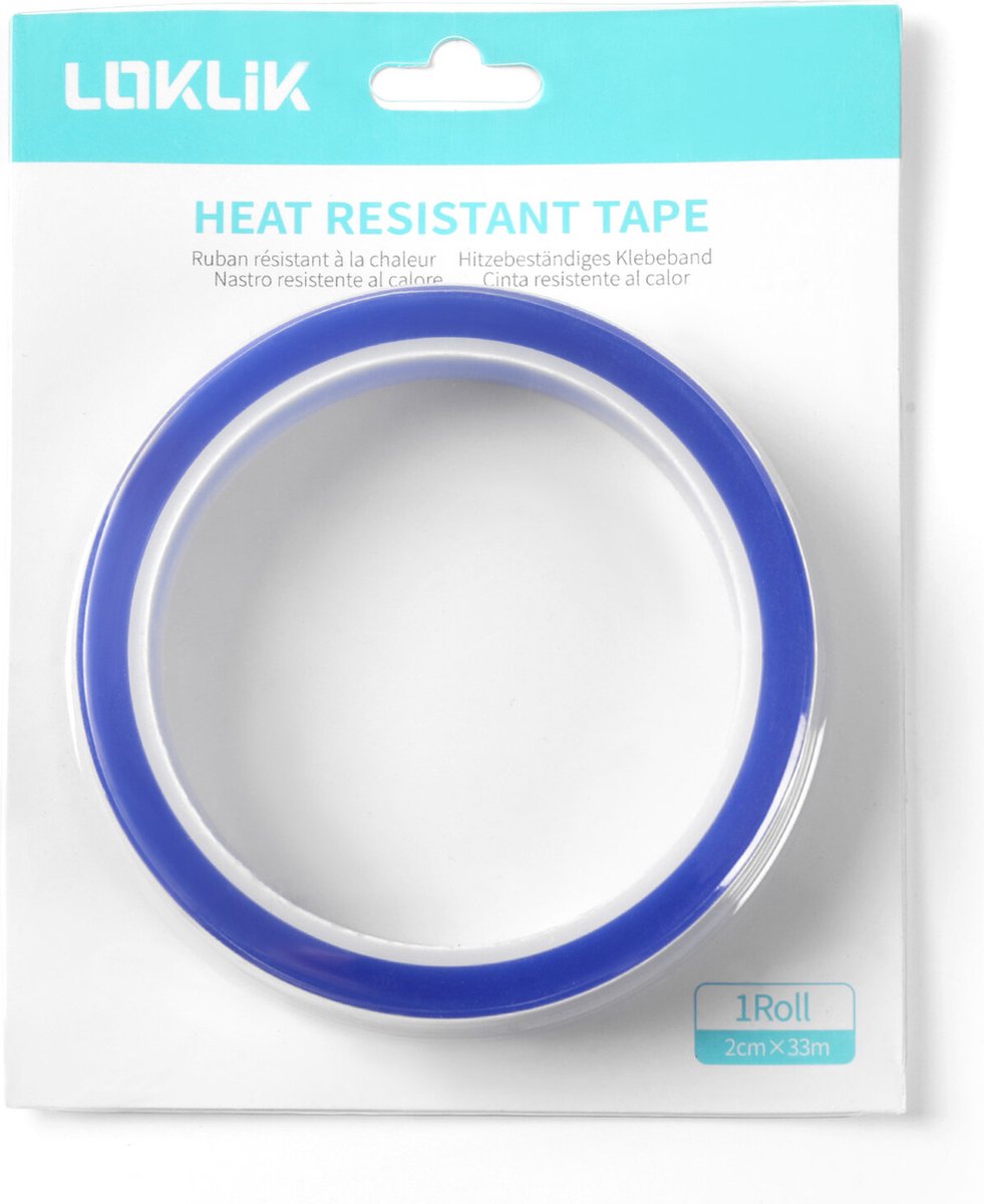 Loklik sublimation heat tape - sublimatietape - blauw