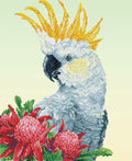 Diamond dotz® diamond painting volwassenen - ronde steentjes - volledig pakket - hobby - - dd10.059 - dieren - white cockatoo warathas 51 x 41 cm