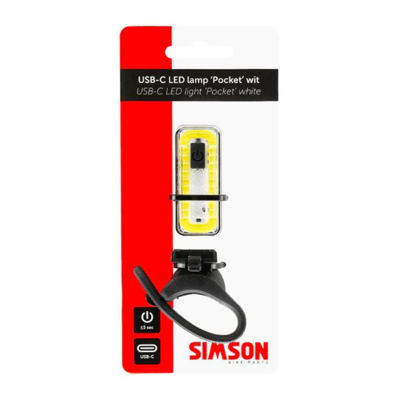 Simson Blister 022031 USB-C LED-Taschenlampe weiß