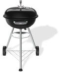 Weber compact kettle - ø 47 cm grillrooster - houtskoolbarbecue - zwart - asopvangschaal - 2 duurzame, weerbestendige wielen - handige dekselhaak - kras- en roestbestendig
