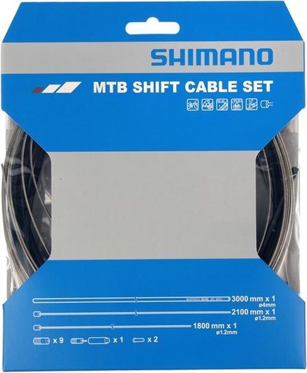 Shimano ot-sp41 schakelkabelset - 3000 mm - rvs - mtb racefiets - zwart
