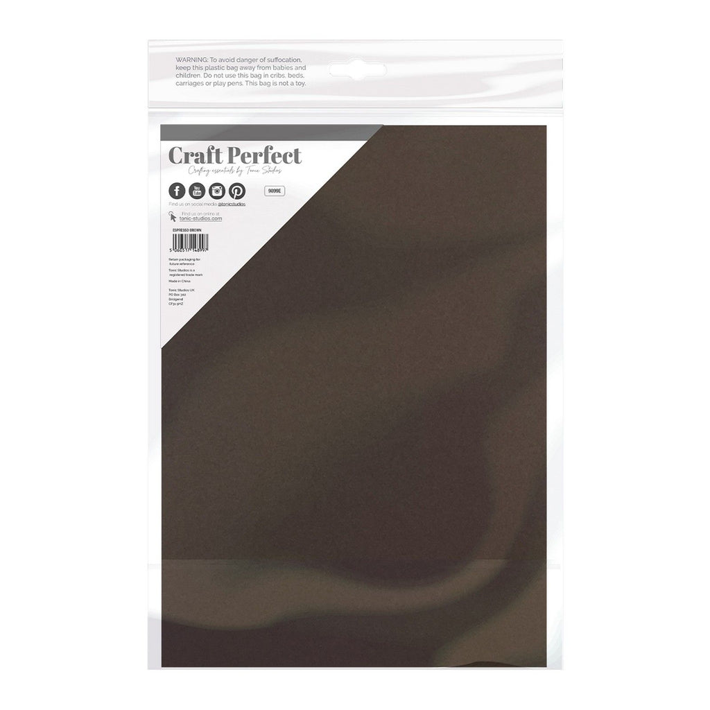 Craft perfect by tonic studios craft perfect • smooth card a4 240g espresso brown 5pcs