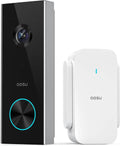Aosu video doorbell pro - 2k video deurbel met base - anti-diefstal alarm - google alexa