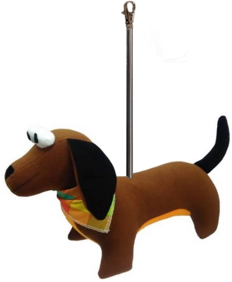 Jumpers wiebeldier aan veer - hond - teckel