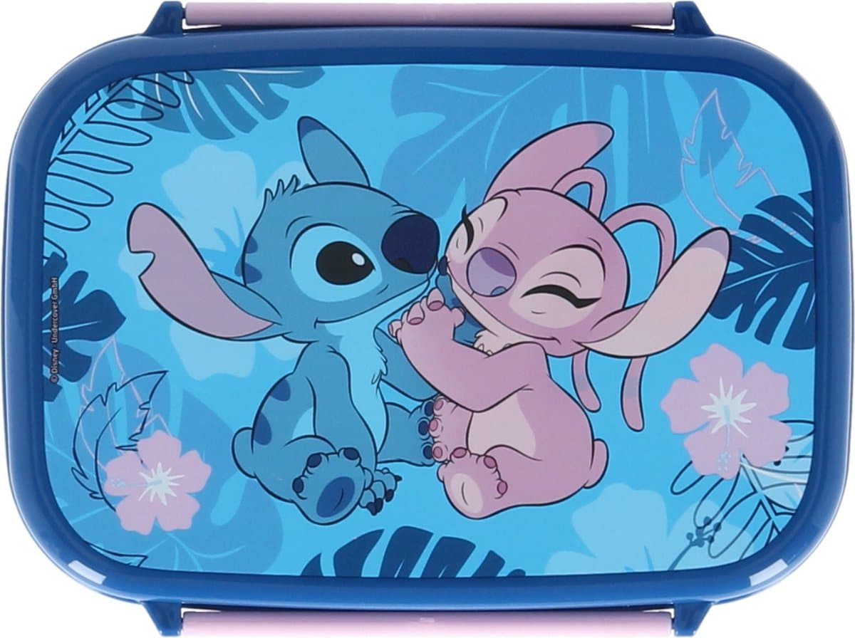 Van der meulen disney stitch lunch box blauw lila