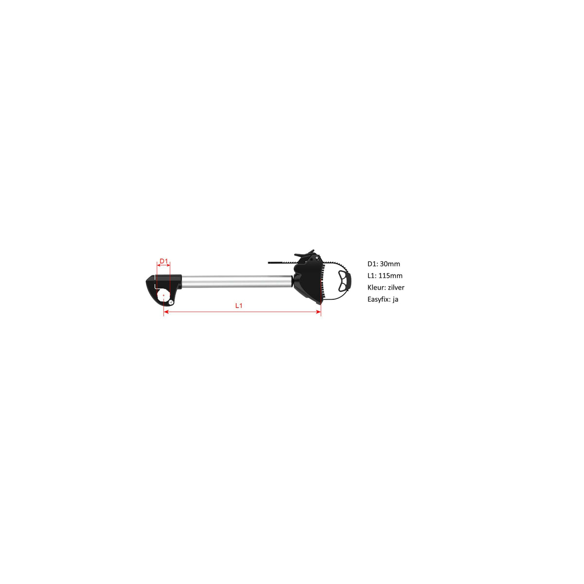 Pro-user framehouder 30mm afsluitbaar kort diamant i