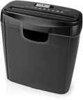 Nedis papierversnipperaar - 6x a4 vellen - 10l - voor thuis kantoor - stroken p2 - zwart