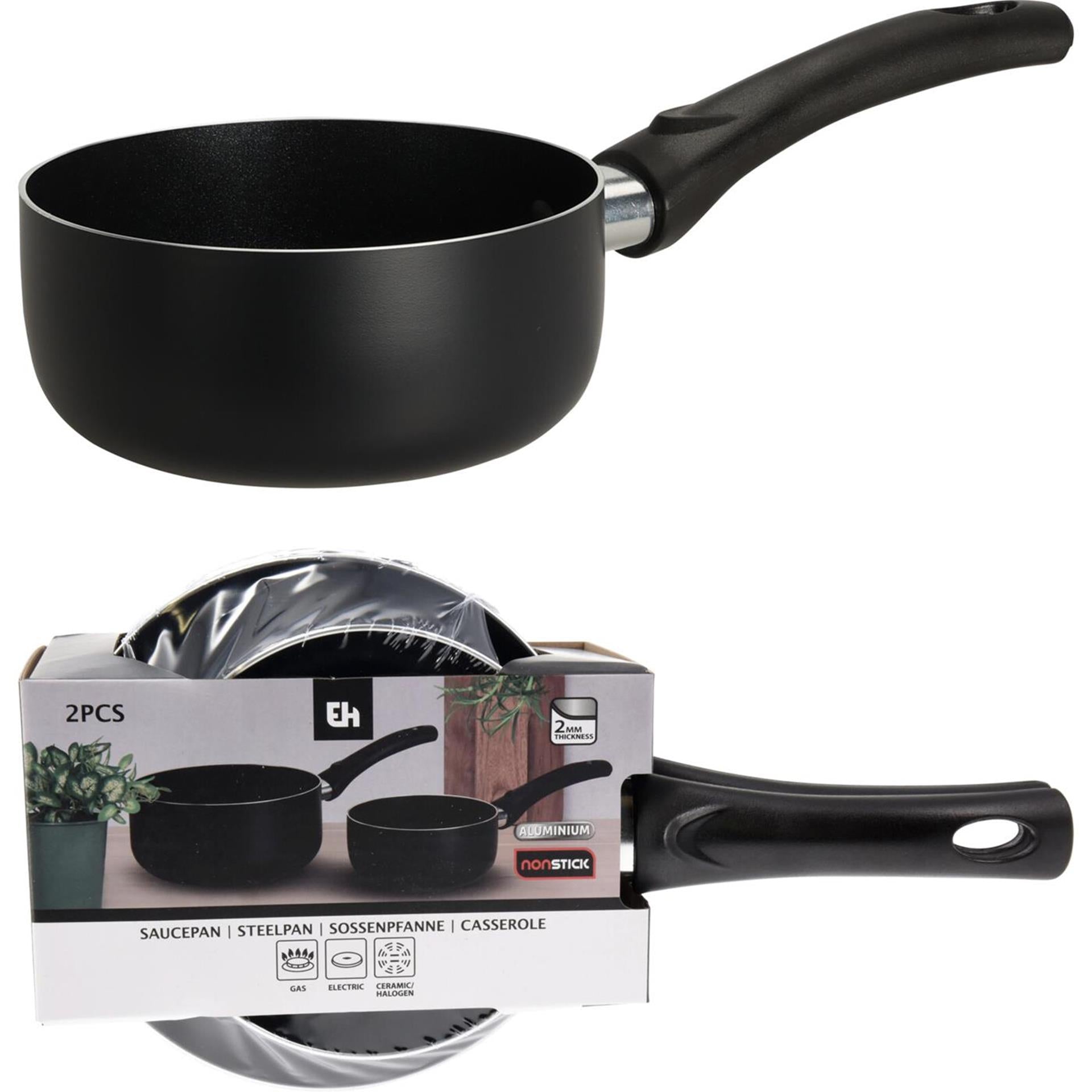 Excellent houseware steelpan aluminium set 2-delig