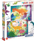Clementoni Puzzle lustige Dinos, 2x20 Teile.