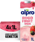 Alpro sojadrink rode vruchten – plantaardige drink – 4 x 1l
