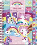 Totum-Stickerbuch-Sticker auf Einhorn mit Zahl