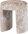 Woood charlie kruk gestoffeerd - geweven stof - beige - 47x45x45
