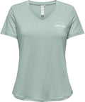 Only play - save life vn ss reg tee - training t-shirt korte mouw dames - grijs