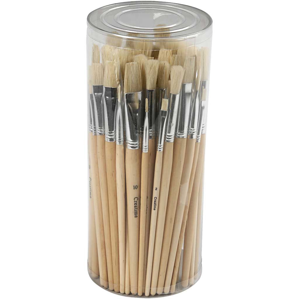 Creativ company nature line kwasten, 1-10, 80 stuks