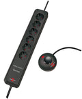 Brennenstuhl eco-line comfort switch stekkerdoos 6 voudig anthraciet 2m h05vv-f 3g1,5