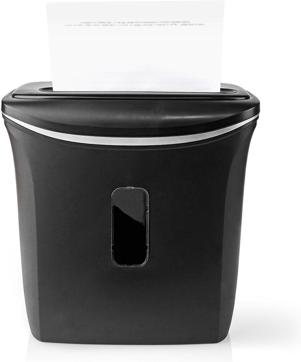 Nedis papierversnipperaar – 6x a4 – veiligheidsnorm din p-4 – 12l – 300w – zwart