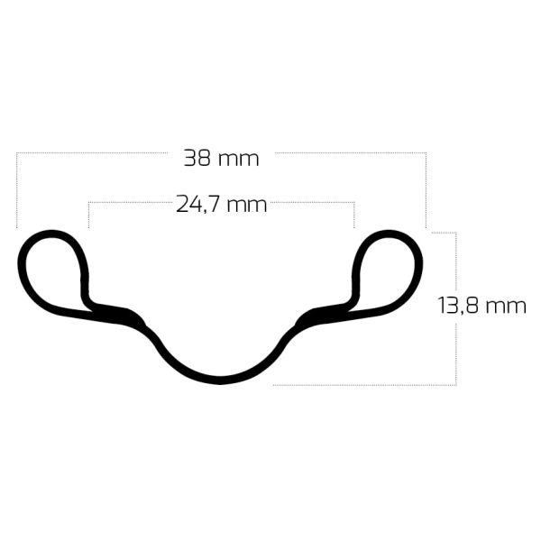 Ryde Westwood V38 622 x 24C Aluminiumfelge, 36-Loch 14G - schwarz