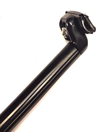 zadelpen vast 30.9 x 350 mm aluminium zwart