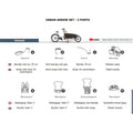 Melia baby peuter schaal bev.set 3p urban arrow bakfiets