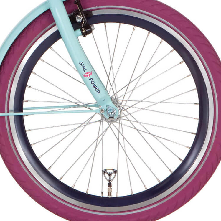 Alpina Vorderrad 22 J19DB lila Zink Speichen
