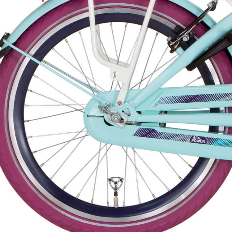 Alpina Hinterrad 20 Bremsnabe j19db lila Zink Speichen