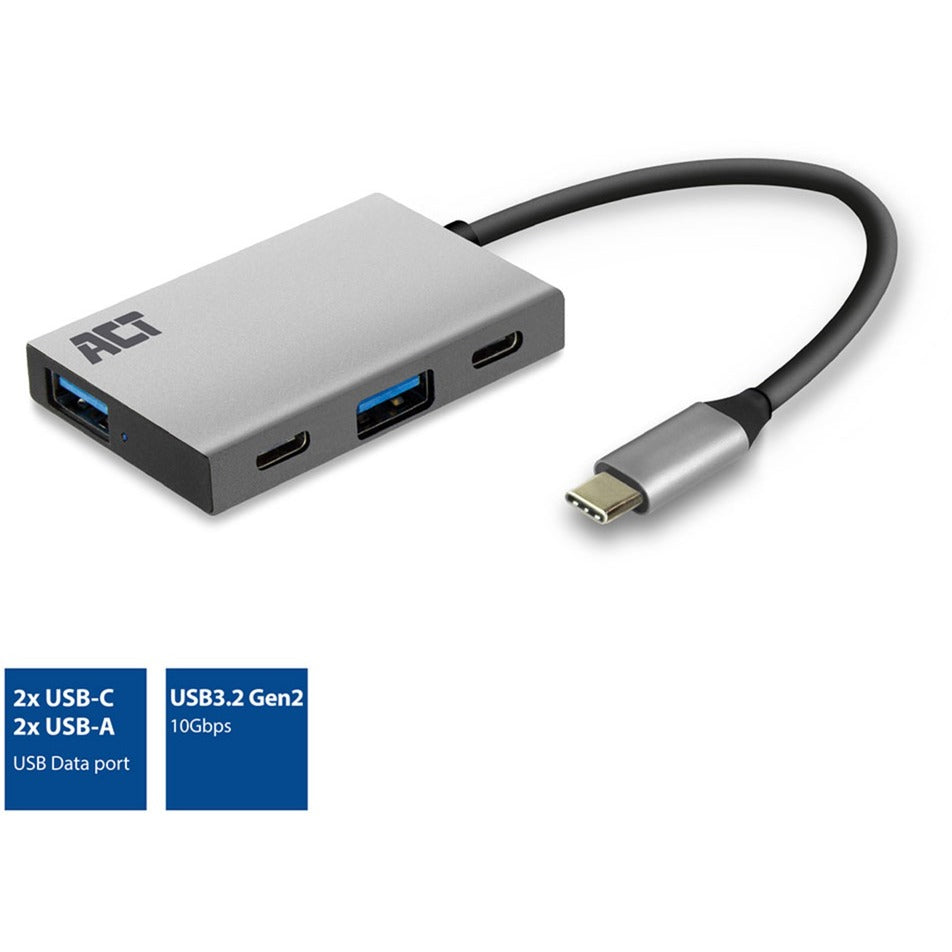 Usb hub act ac7070 4 poorten aluminium