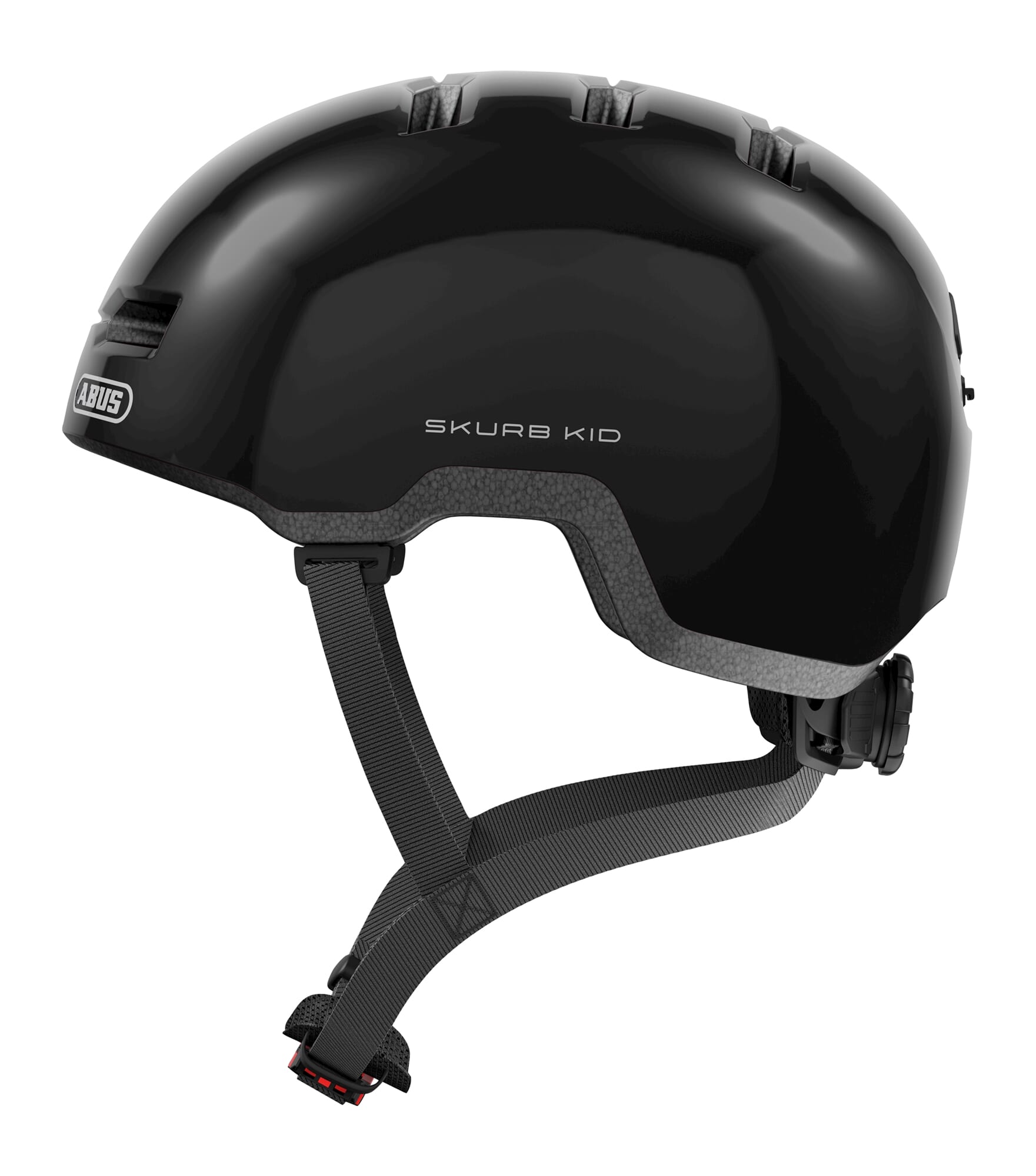 Abus Helm Skurb Kid, glänzend schwarz, Größe M (50-55 cm)