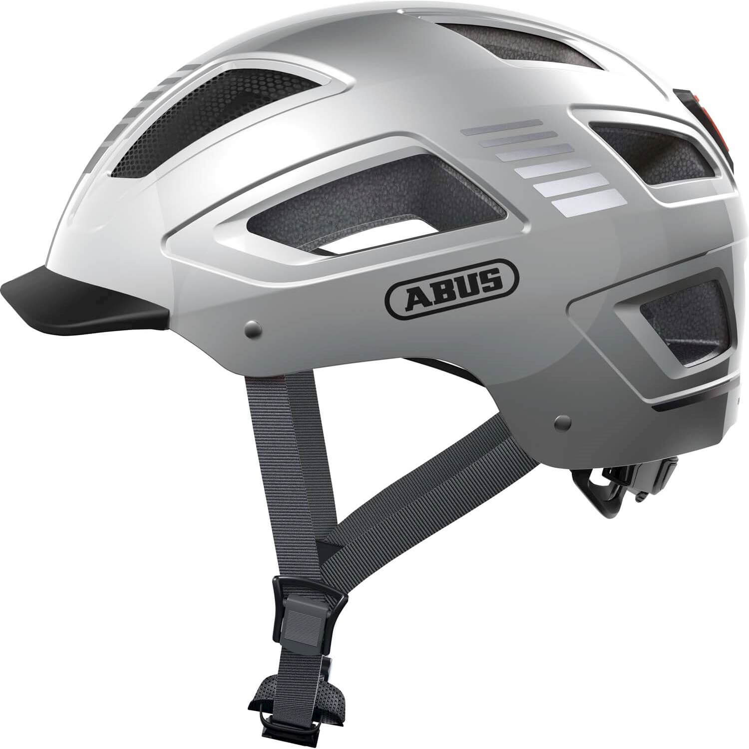 Abus helm Hyban 2.0 signal Zilver L 56-61cm