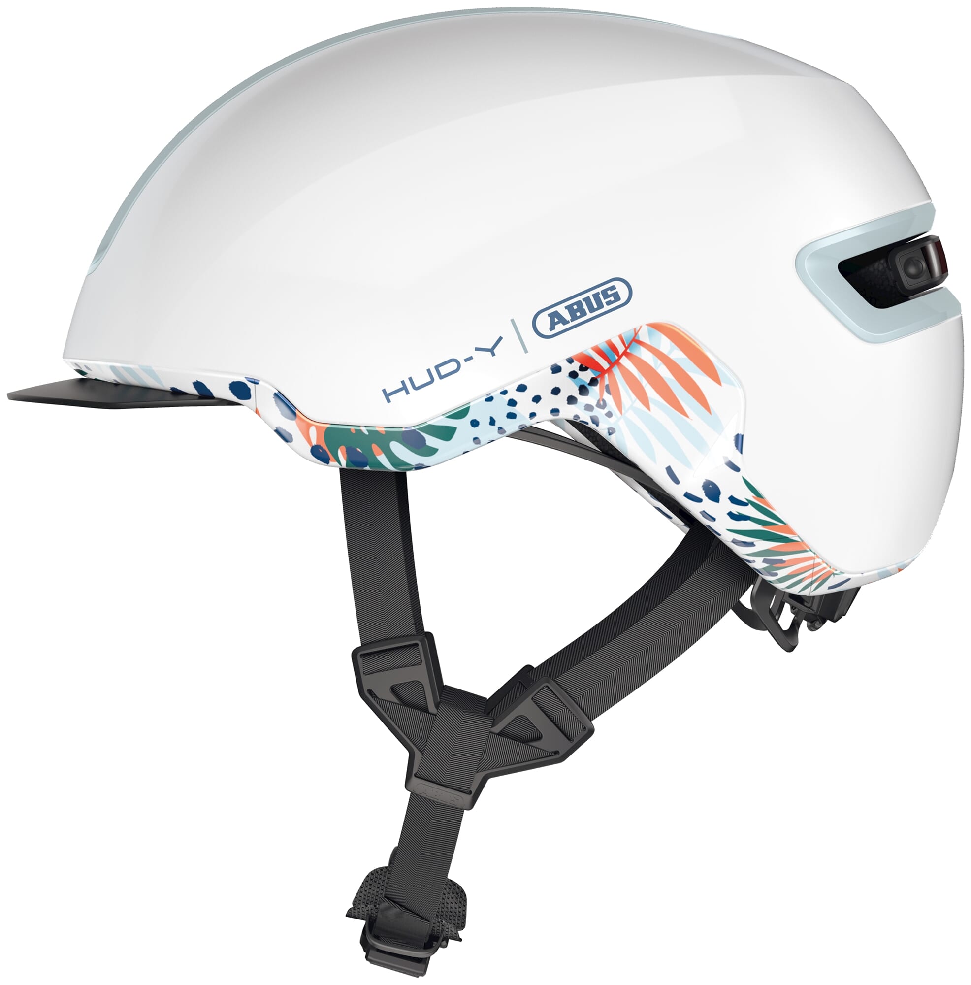 Abus Helm Hud-y Flower Weiß S 48-54 cm