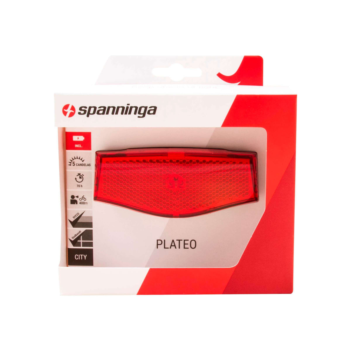 Spanninga Rücklichtplatte xb Batterie 50 80mm