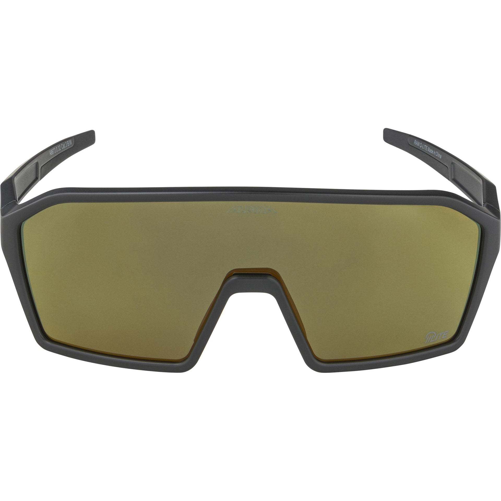 Olympic sportswear alpina sports sportbril ram q-lite gouden spiegel zwart