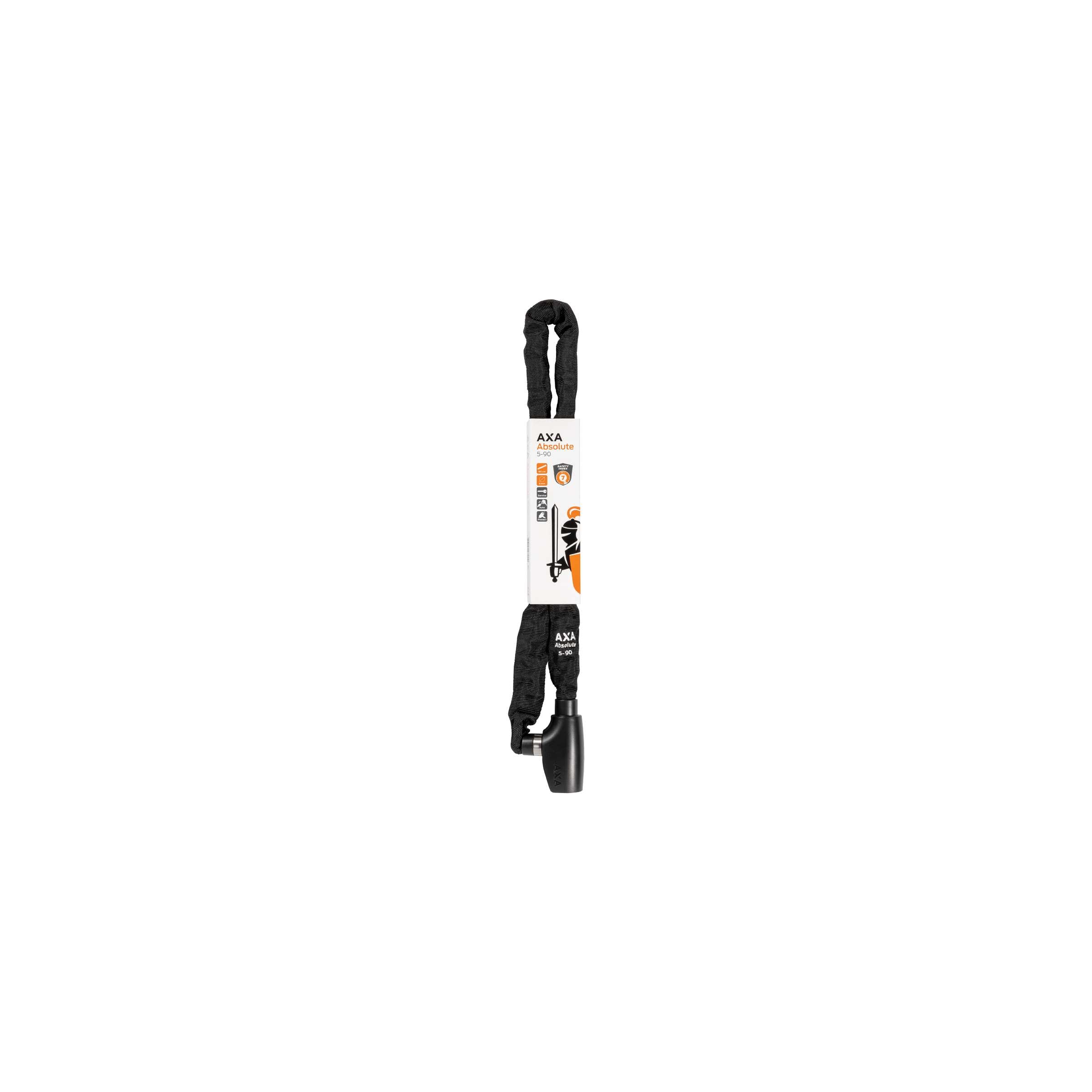 Axa slot ketting absolute 5-90 zwart safety index 7