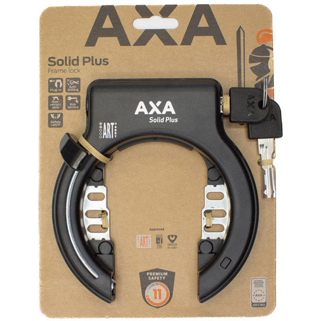 Axa ringslot solid plus zwart (kaart)