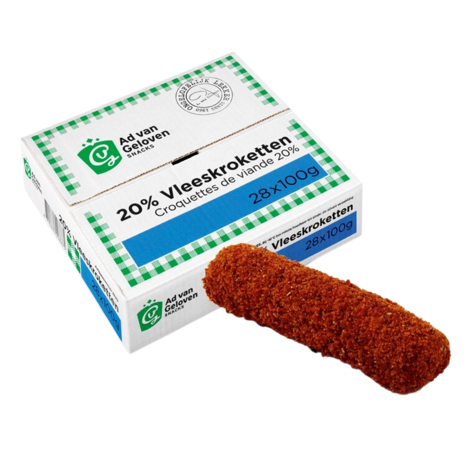 Ad van geloven 20% vleeskroket (28x100 gram)
