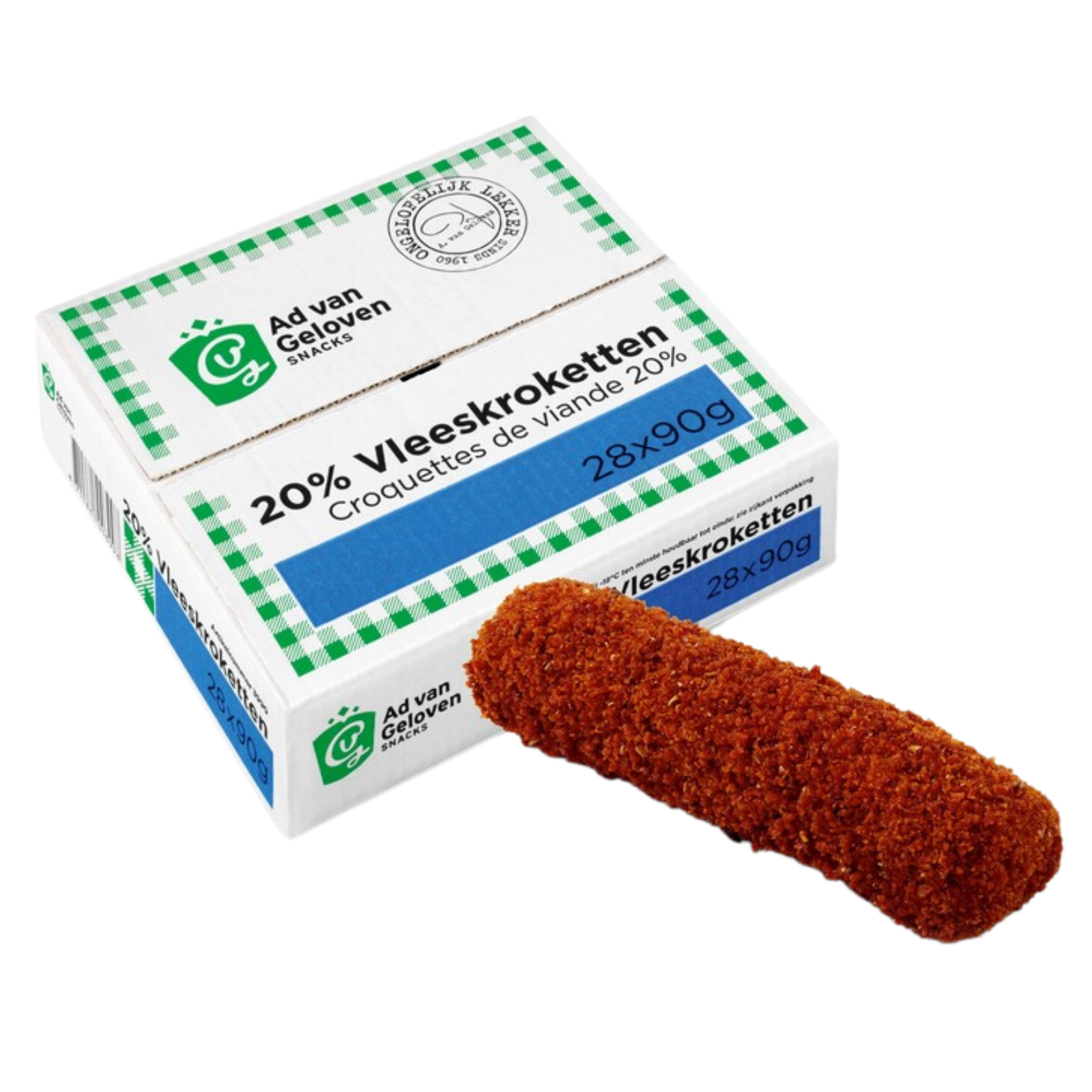 Ad van geloven vleeskroket 20% (28x90 gram)