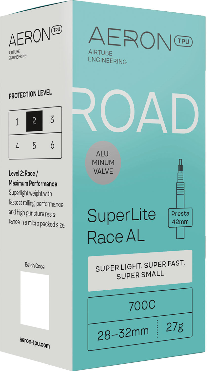 Aeron road superlite race al 28-32 mm tpu inner tube | sv 42 mm