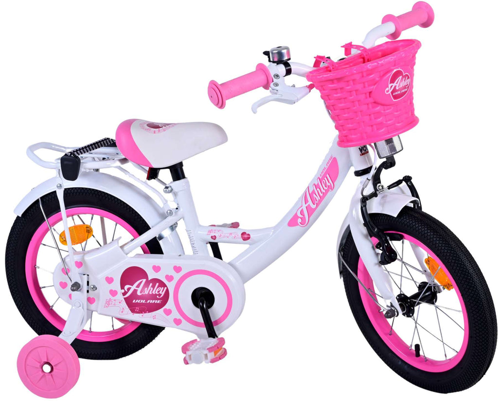 Volare Ashley Kinderfahrrad – Mädchen – 14 Zoll – Weiß