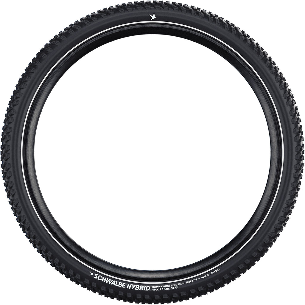 Schwalbe vouwband johnny watts plus hybrid 365 60-584 +r zwart