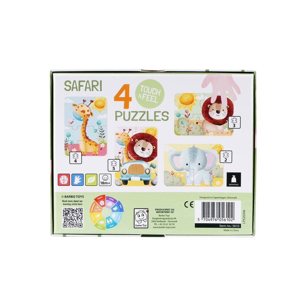 Barbo toys safari touch feel puzzels (5610)