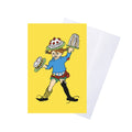Barbo toys pippi wenskaart met envelop - geel (8615)