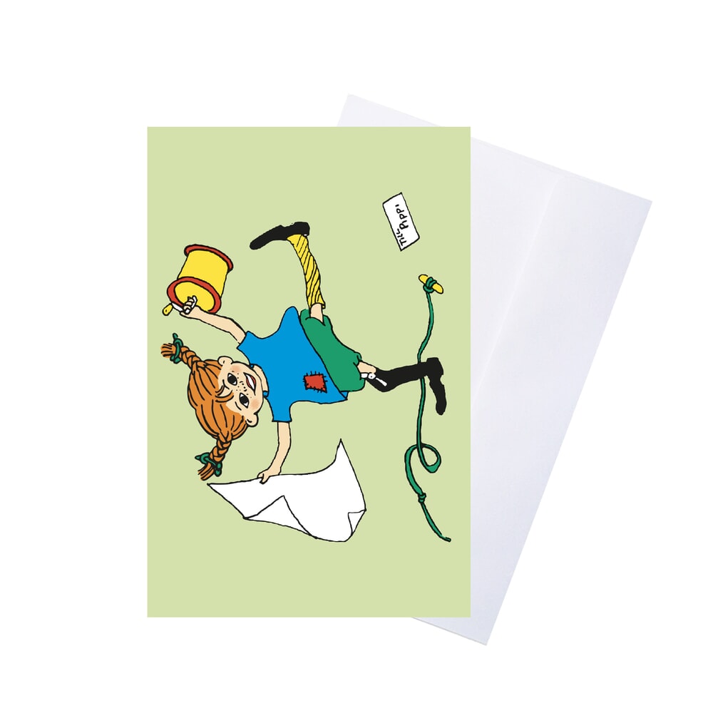 Barbo toys pippi wenskaart met envelop - groen (8618)