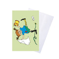Barbo toys pippi wenskaart met envelop - groen (8618)