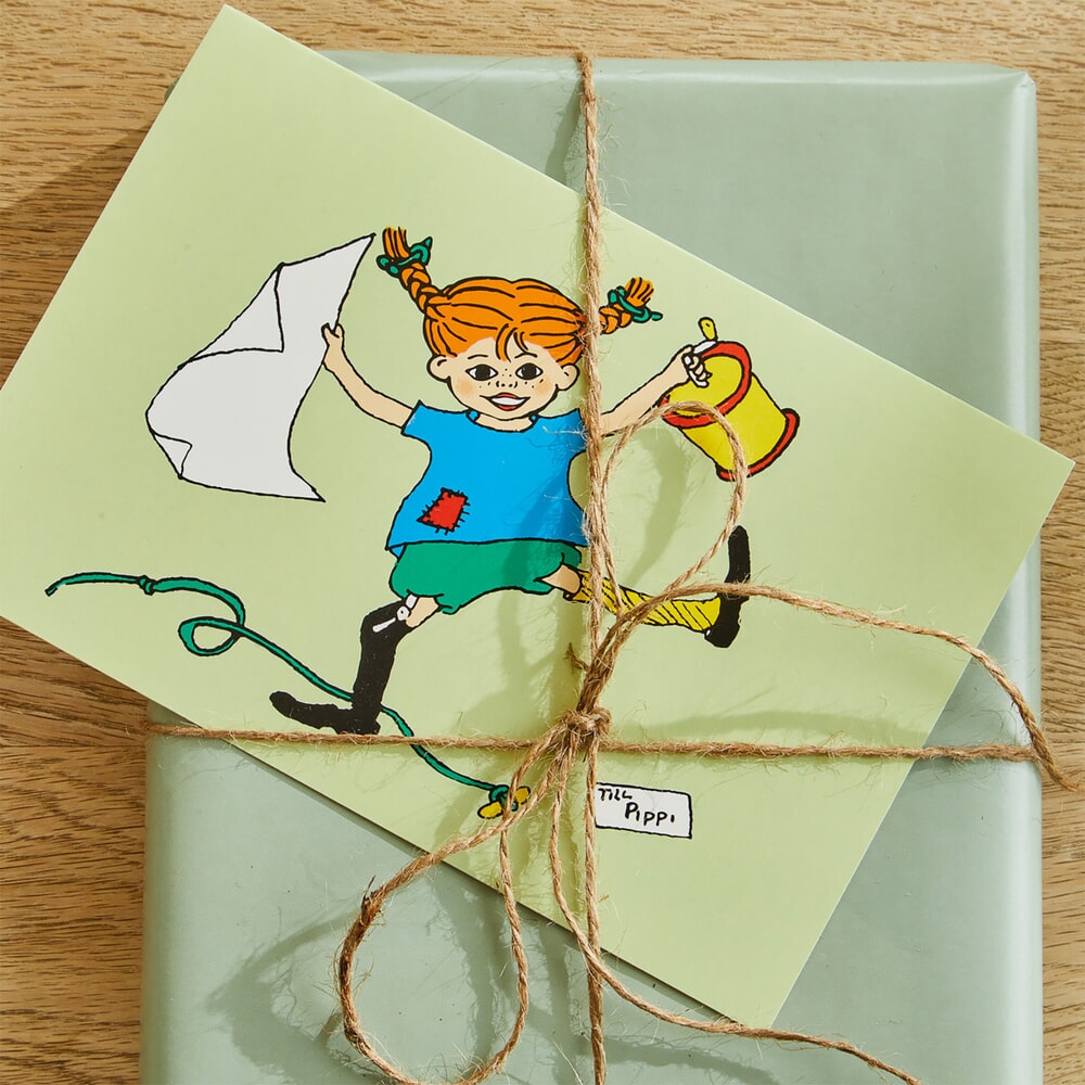 Barbo toys pippi wenskaart met envelop - groen (8618)