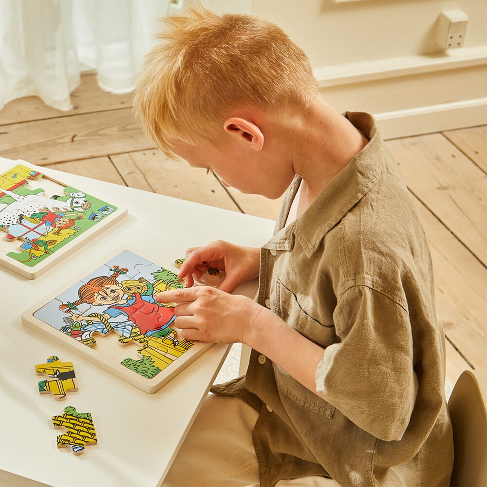 Barbo toys pippi vierkant puzzel - mr. nilson (8634)